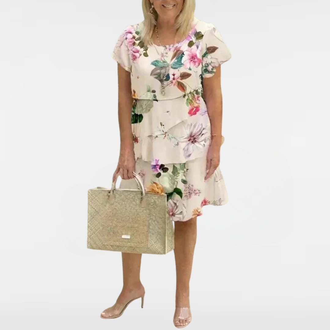 AGNES | ELEGANT VOLANG CHIFFONKLÄNNING