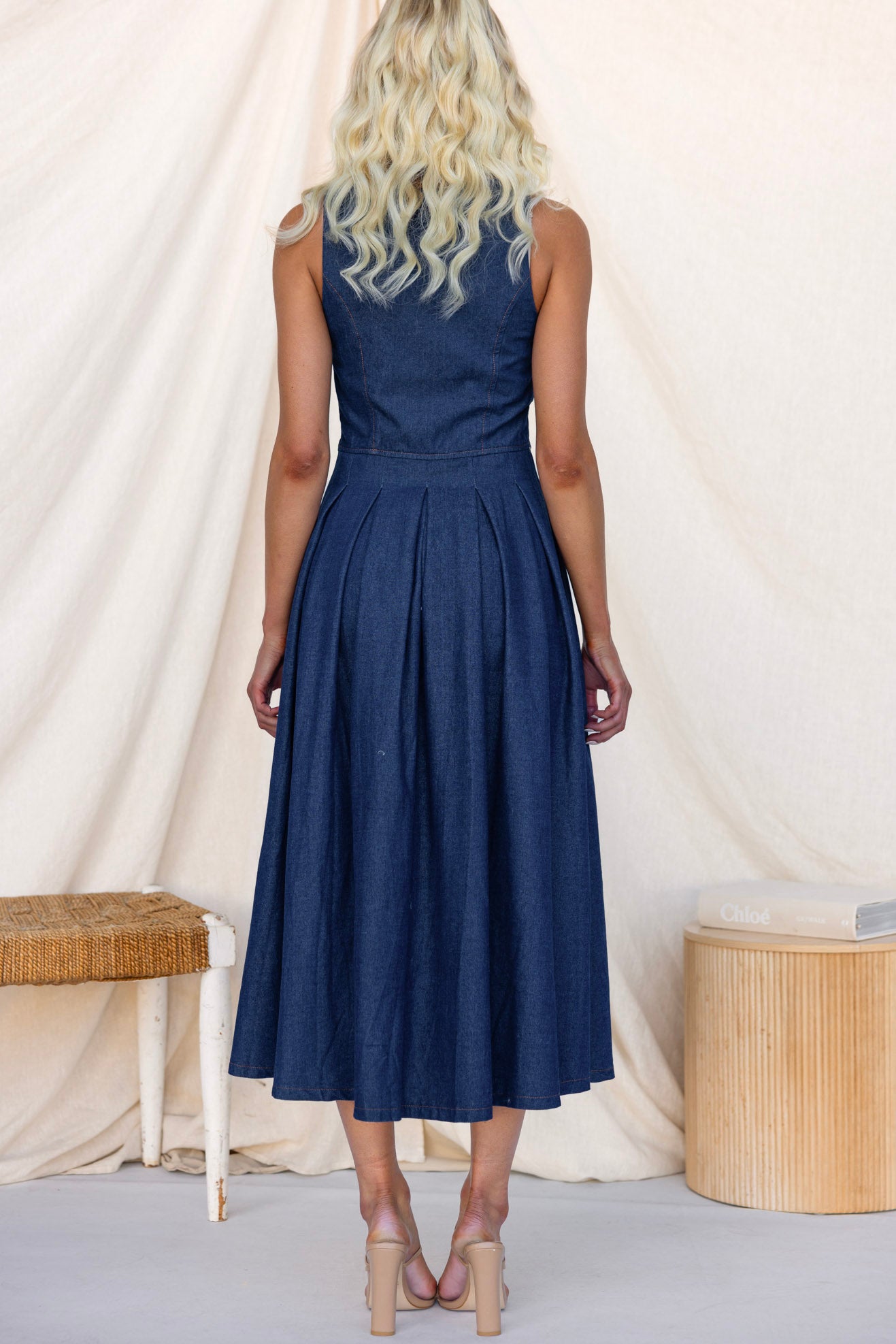 Bella™ | Nottie Denim Midi Dress