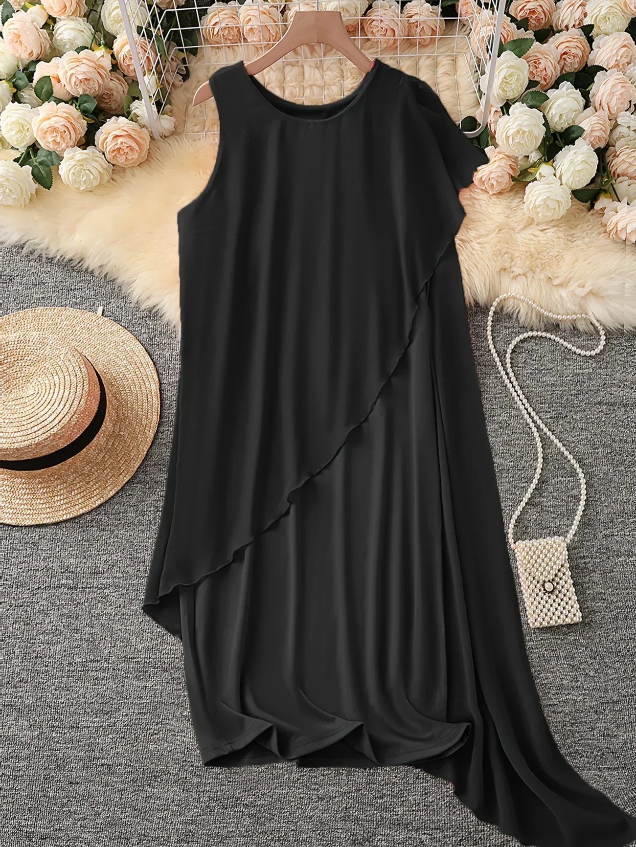 ADDIE | TIDSLÖS ÄRMLESS MIDI KLÄDNAD