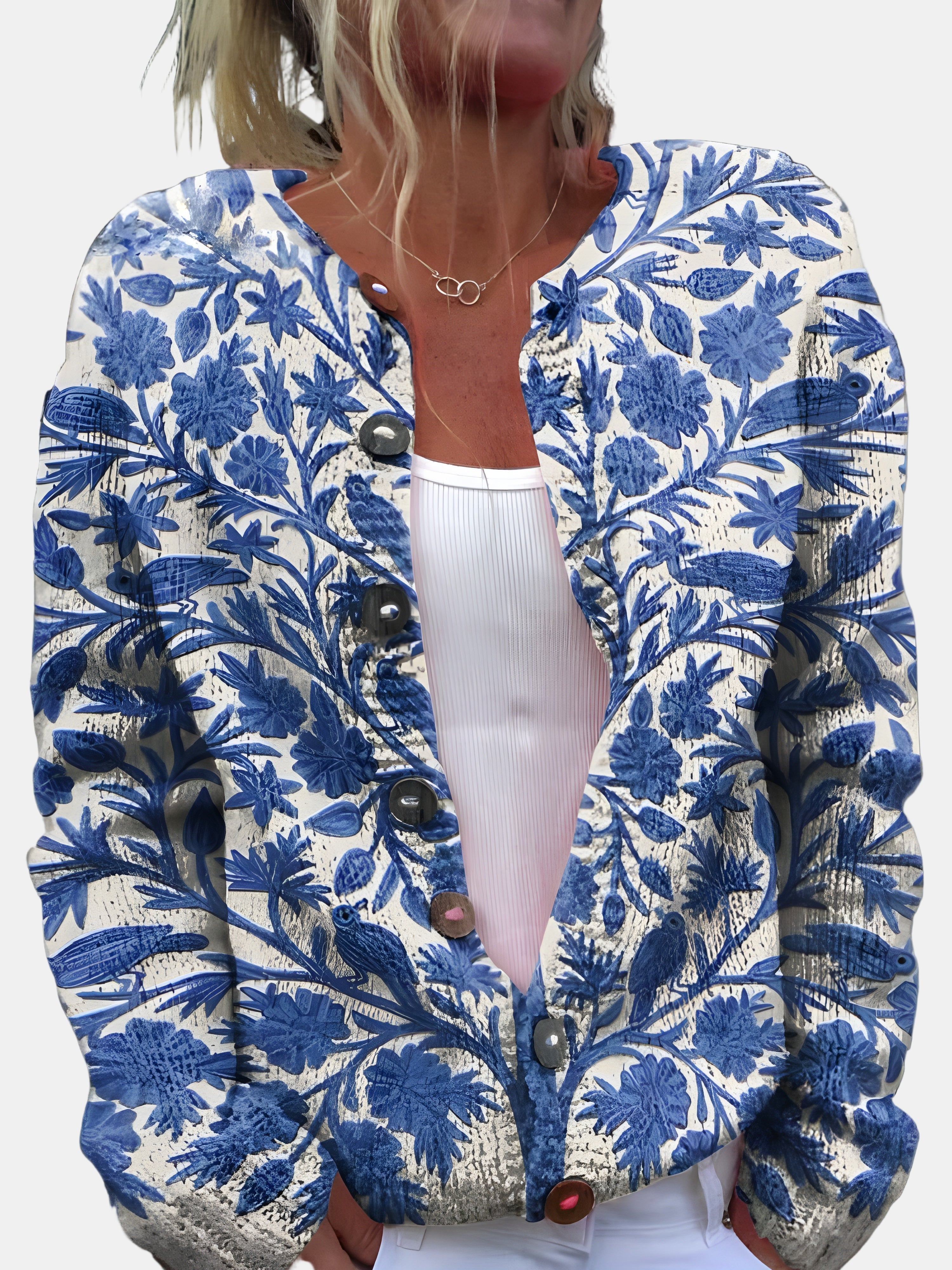 Thea | Elegant Blommande Cardigan