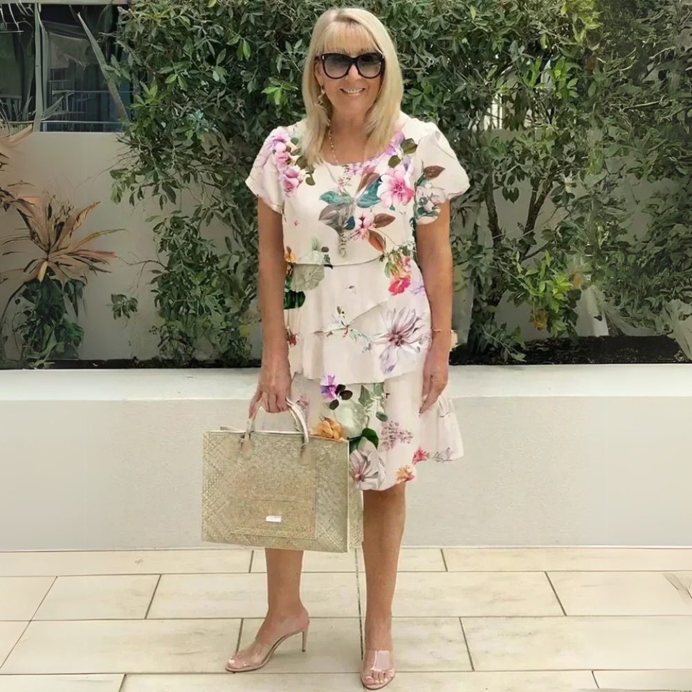 AGNES | ELEGANT VOLANG CHIFFONKLÄNNING