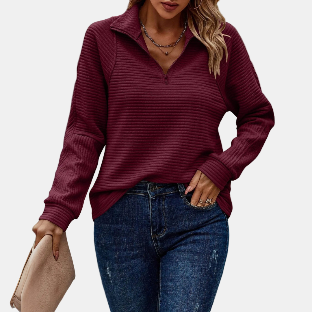 Maevira | Halvdragkedja Detaljerad Tröja