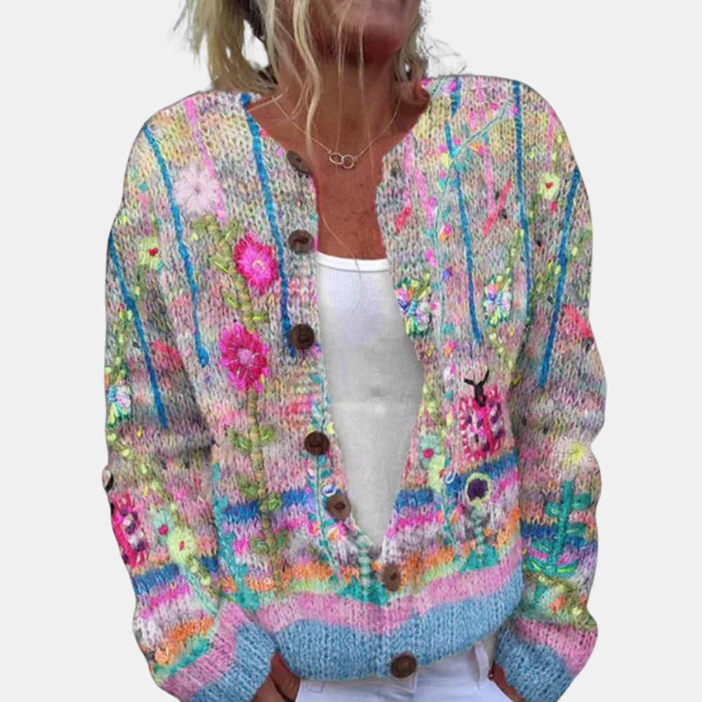 Eleanor | Elegant Blommig Cardigan