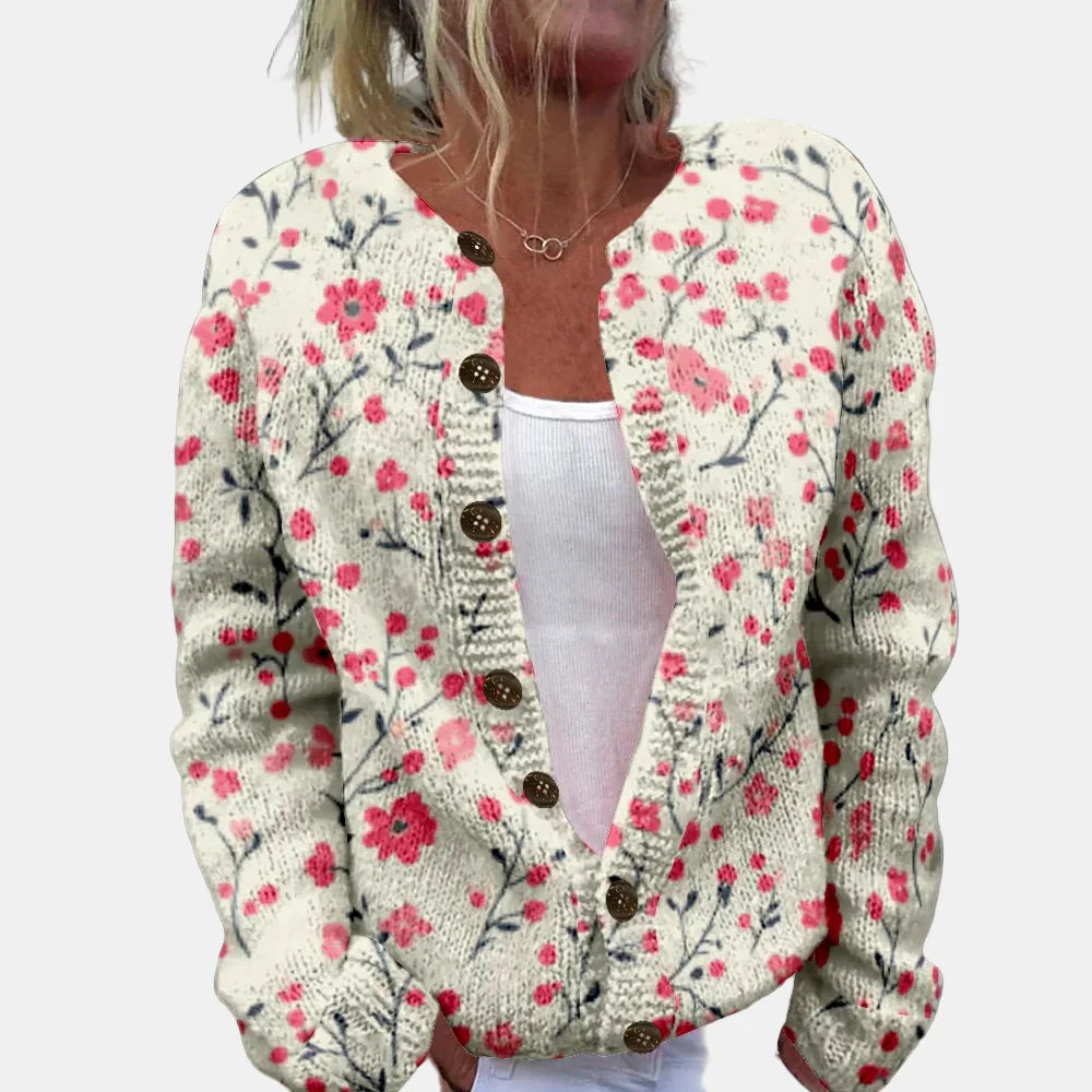 Mariot | Sofistikerad Blommig Cardigan