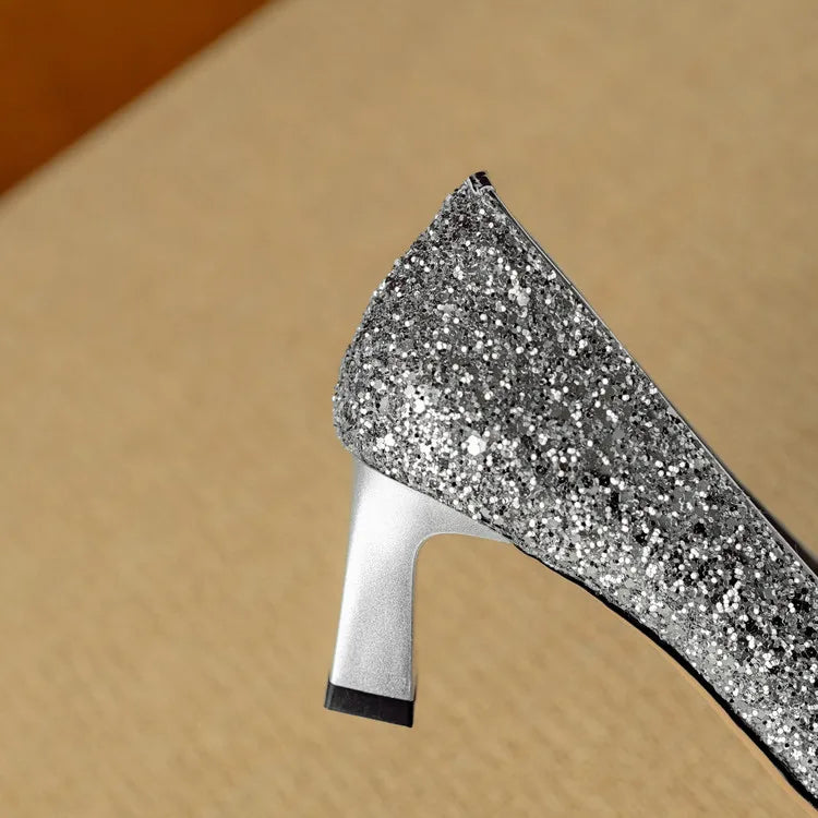 Gloria | Glittriga Pumpar