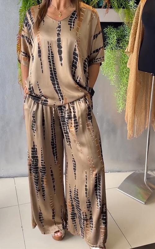 Marie - Avslappnad Tryckt Set