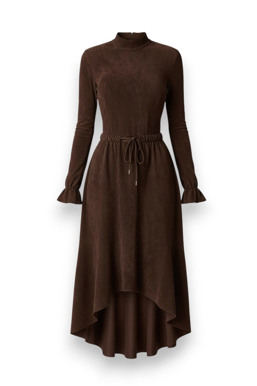 Midi-klänning i mocka Isla