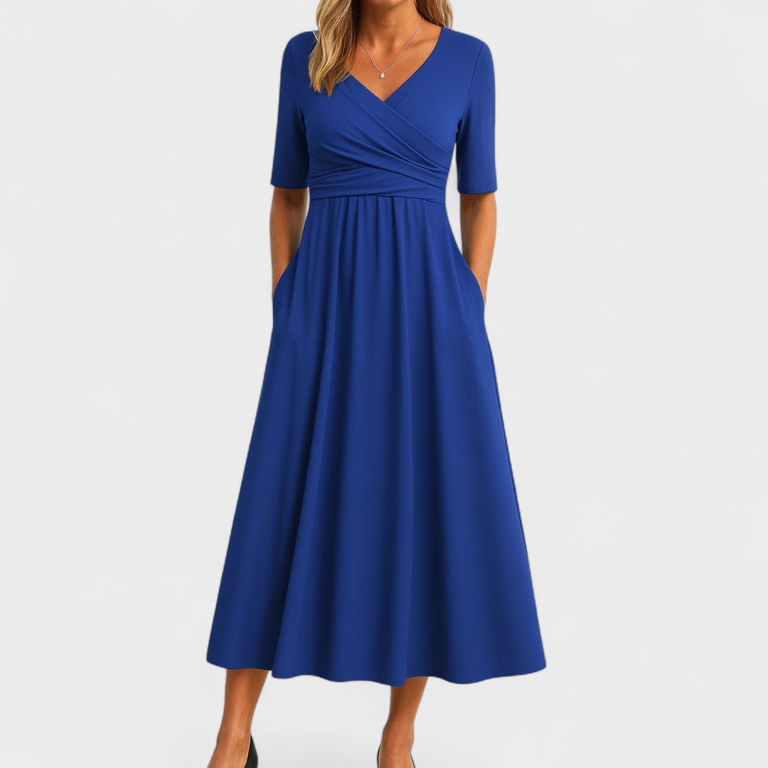 Aleksandra - Elegant Midi Klänning